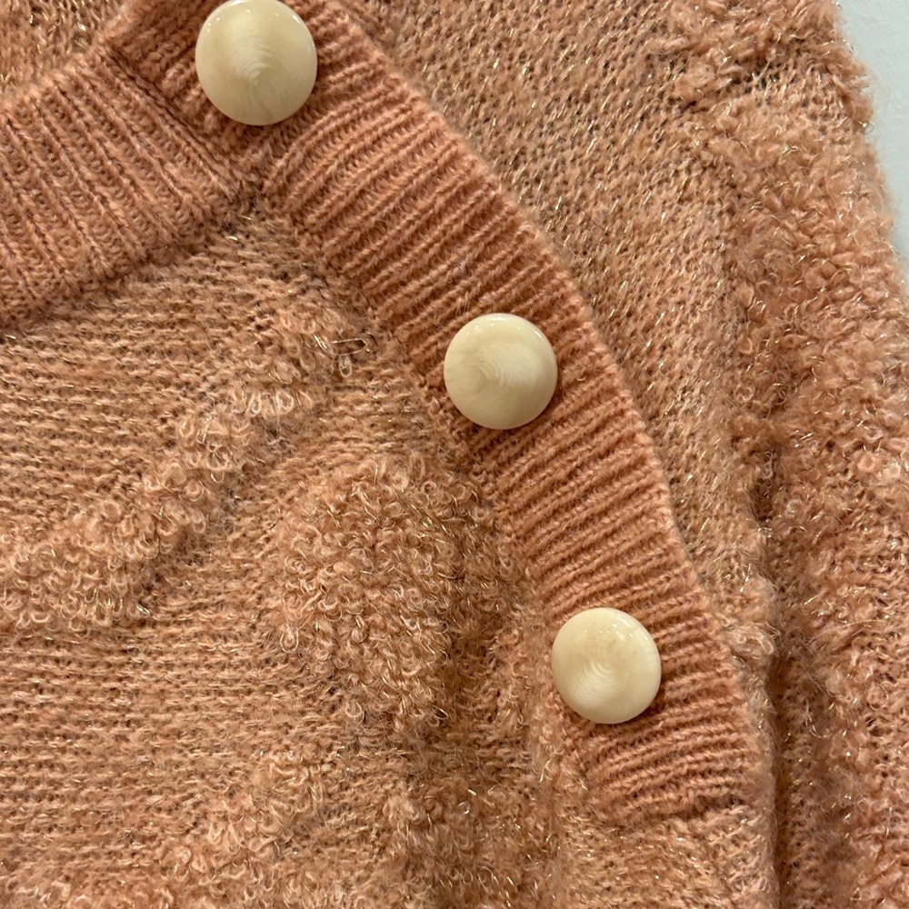 LC Lauren Conrad Textured Button Sweater - Tan - Picture 3 of 8